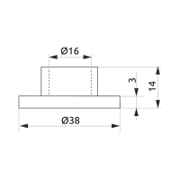 Крепление трубы-рейлинга D=16 GIFF фланец хром (08262)