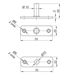 Механизм шарнир мебельный ЦМФ Ф.121.02 (к-т) цинк (00191)
