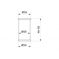 Опора мебельная SIGMA NA 11 D=50 H=100 хром/алюміній (00257)
