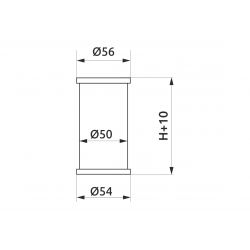 Опора мебельная SIGMA NA 11 D=50 H=100 хром/алюміній (00257)