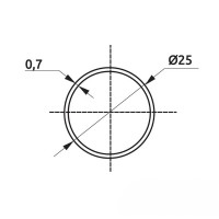 Труба ALVA D=25 L=3000 T=0,6 хром (21969)