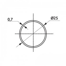 Труба ALVA D=25 L=3000 T=0,6 хром (21969)