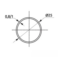 Труба GIFF D=25 L=3000 T=1,0 хром (09248)