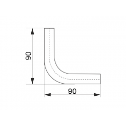 Угол соединительный трубы D=25 GIFF 90* хром (08223)