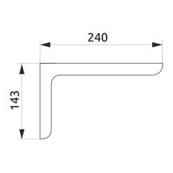 Консоль декоративная GIFF L=240 хром (00482)