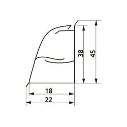 Плинтус VOLPATO алюминий L=5000