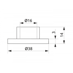 Крепление трубы-рейлинга d=16 GIFF Фланец хром