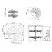 Карусель 3/4 GIFF d=750, h=650-700, хром (2 полки)