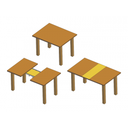 Направляющая для раздвижных столов с синхронизатором GIFF L=1300