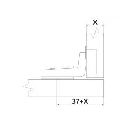 Петля вкладная (мини) Slide-on GIFF d=26 Н=0 никель