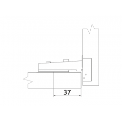 Петля накладная (мини) Slide-on GIFF d=26 Н=0 никель