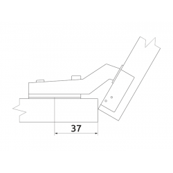 Петля накладная Slide-on GIFF 120* d=35 никель