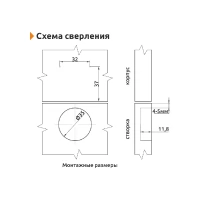 Петля накладная с доводчиком Clip-on ALVA 95* D=35 H=0 нікель (53022)