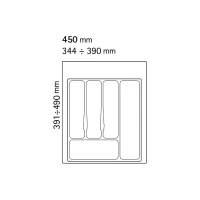 Лоток для столовых приборов VOLPATO 390х490 серый (08779)