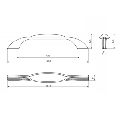 Ручка скоба Gamet UP17-0128-GA011-WHT-16 патинированный никель