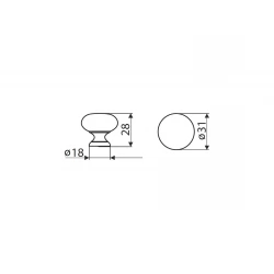 Ручка кнопка Gamet GN13-R213-PL Soft Touch графит