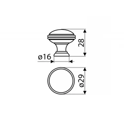 Ручка кнопка Gamet GR49-L45 кремовый матовый с золотой патиной