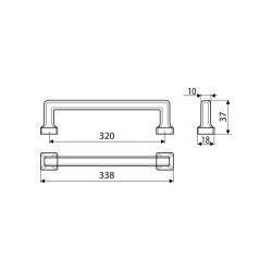 Ручка скоба Gamet UR47-0320-LPM30 черный