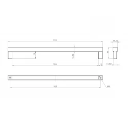 Ручка рейлинговая Virno Lines 409/320 никель браш