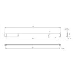 Ручка рейлинговая Virno Lines 409/480 черный