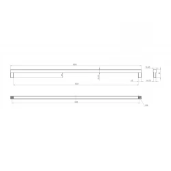 Ручка рейлинговая Virno Lines 409/640 черный