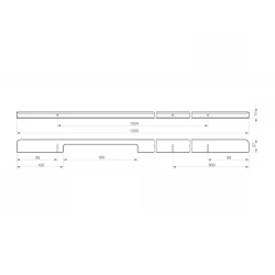 Ручка профильная Virno Lines 406/1024 хром