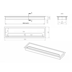 Пропуск для кабеля врезной Virno Lines 80/300 черный
