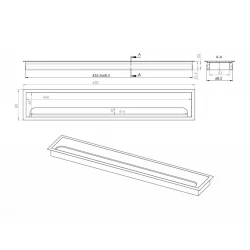 Пропуск для кабеля врезной Virno Lines 80/450 алюминий
