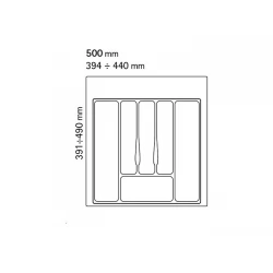 Лоток для столовых приборов Volpato 440х490 белый